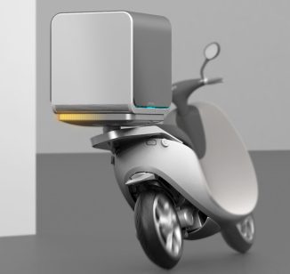 Food Delivery Top Box Concept With Modular Tray System and Gyros