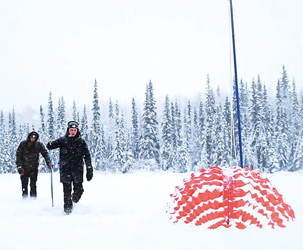 Snowcap Deployable Emergency Shelter Concept by Samuel Charles Barratt and Henry Glogau