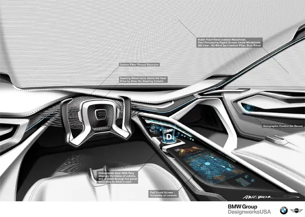 DesignworksUSA E-Patrol : Futuristic Human-Drone Pursuit Vehicle Concept