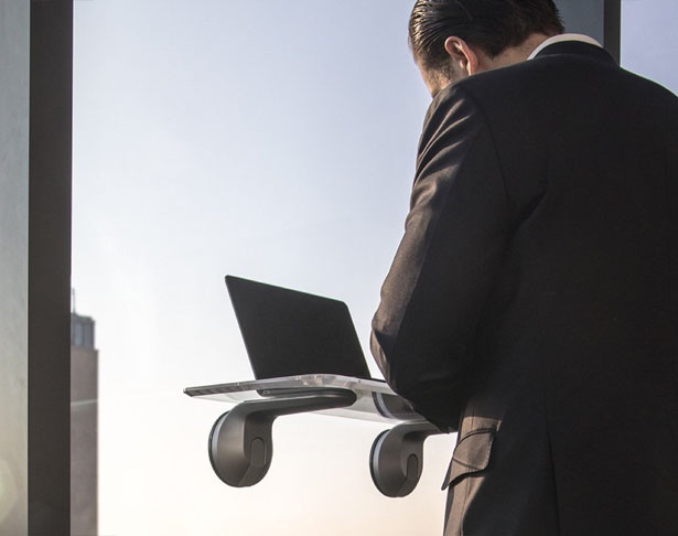 DeskView Wall Mounted Standing Desk