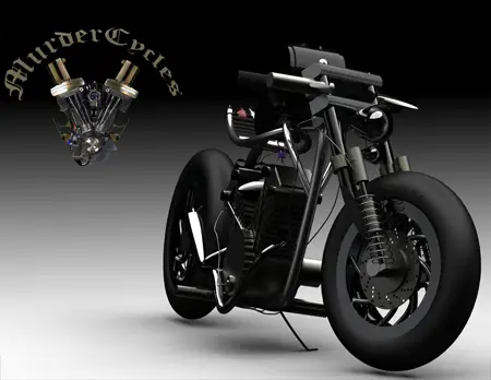 Devil Bike Concept Motorcycle with V-Twin Engine