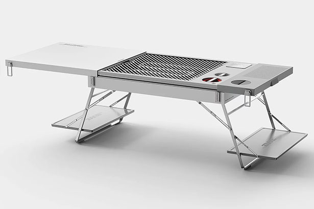 Shelf Portable Table and Camping Grill Concept Study for DHL by PDF-Haus and Dahae Lee