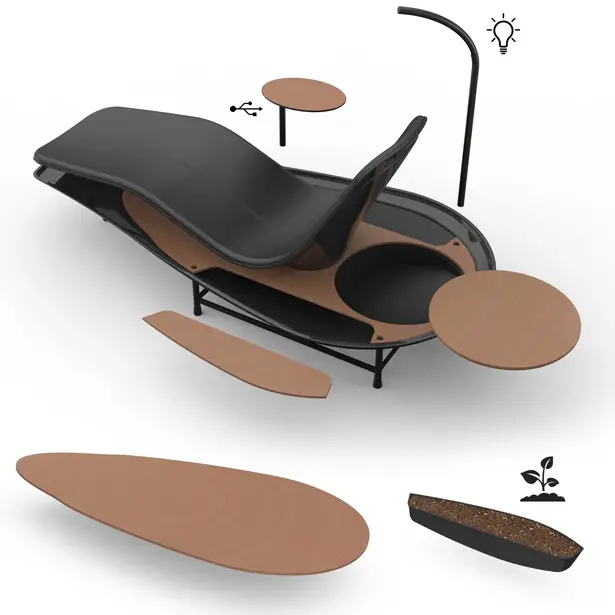 Dhyan Chaise Lounge by Sasank Gopinathan