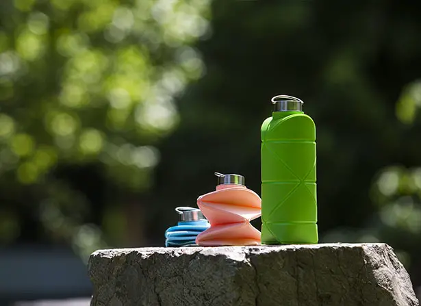 Origami Bottle! Revolutionary space-saving bottle by DiFOLD. 