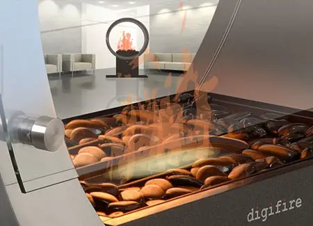 digifire burning fireplace for 22 century