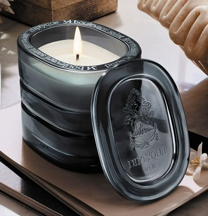 Elegant Diptyque Glass Holder for Diptyque Refillable Candle Tuvie Design
