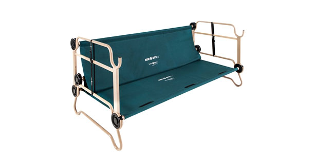 Disc-O-Bed Cam-O-Bunk Cot with Organizers and Leg Extensions