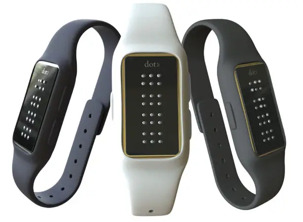 Dot Braille Smart Watch Connects to User Smartphone to Display Information in Braille