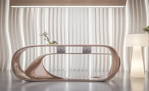 Drevva Reception Desk by Nuvist