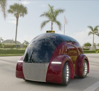 Drivemind Autonomous Delivery Vehicle Concept Boasts Retro Futuristic Style