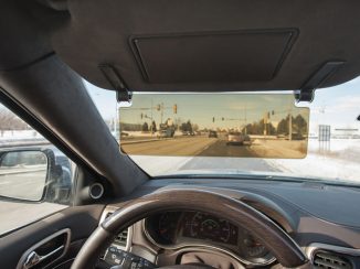 Driver’s See Through Sun Visor with Smoke-Color Tint that Blocks Harmful Type of UV Radiation
