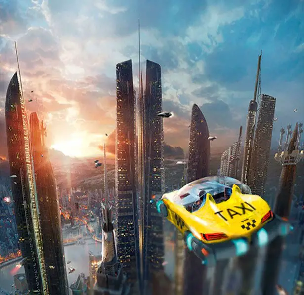 Futuristic Drone Taxi by HoverSurf