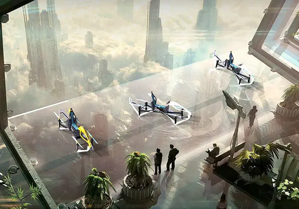 Futuristic Drone Taxi by HoverSurf