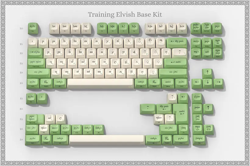 Drop + The Lord of the Rings MT3 Elvish Keycap Set