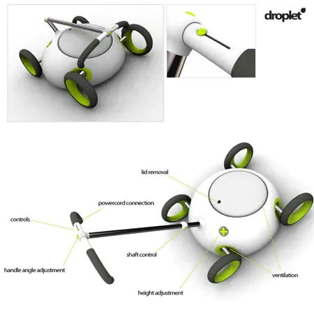 droplet electric lawnmower