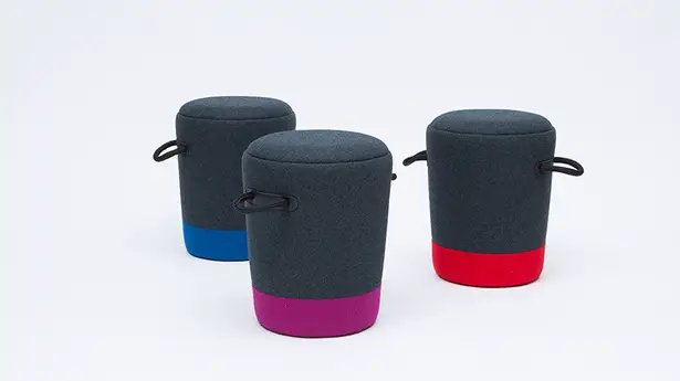 Duffel Series : Duffel Stool and Duffel Ottoman by Tim Webber Design