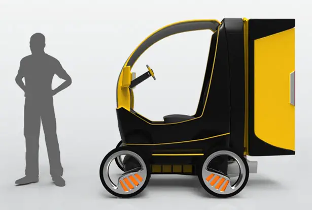 e-Cargo Box : Electric Cargo Vehicle for Quick and Easy Deliveries In A Crowded City