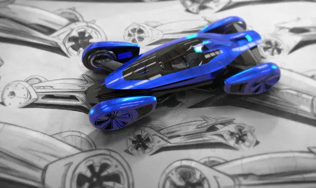 E-lecktron Formula E Concept Racing Car by Frédéric Le Sciellour