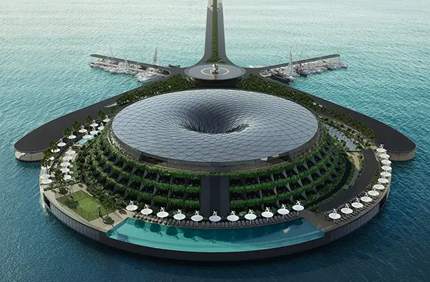 Futuristic Eco-Floating Hotel by Hayri Atak Architectural Design Studio