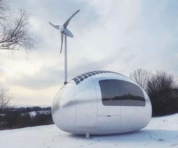 Ecocapsule : Low-Energy House in A Compact Form for Two Adults