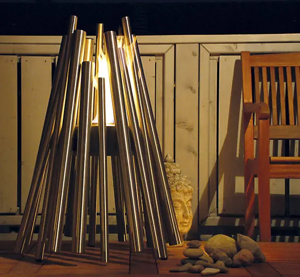 EcoSmart Fire Stix Fireplace by Hiroshi Tsunoda