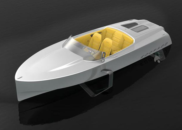 Edorado 7S Powerboat Features Hydrofoil Technology by Springtime
