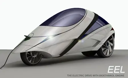 eel electric vehicle with bioethanol engine