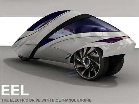 eel electric vehicle with bioethanol engine
