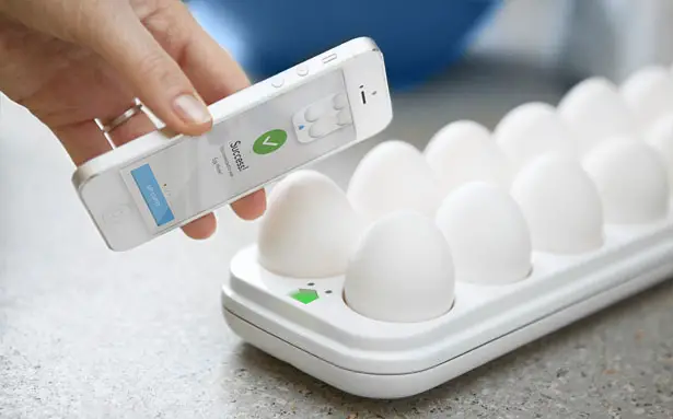 Egg Minder - Smart Egg Tray by Rafael I. Hwang