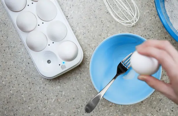 Egg Minder - Smart Egg Tray by Rafael I. Hwang