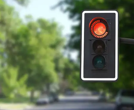 eko ecological and economical traffic light concept