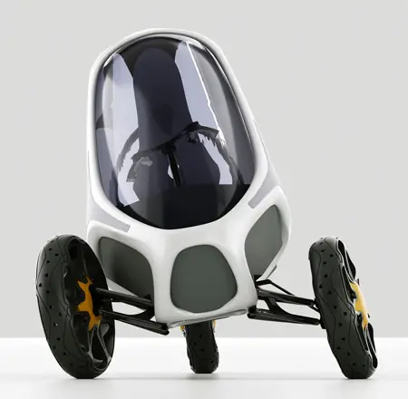 Electropositive Three Wheeler Concept Vehicle as Urban Transportation