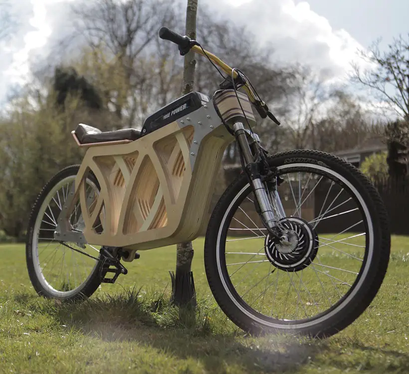 Electraply Wooden e-bike by Evie Bee