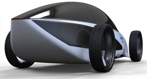 All Electric Concept Car Proposal for 'Barclays Bike Hire' System by James Langton