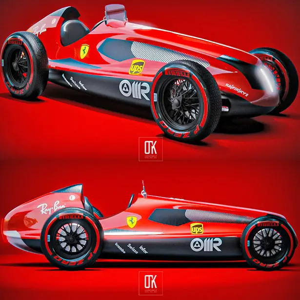 Electrical Retro Race Car Concept by Olcay Tuncay Karabulut