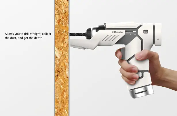 Electrolux Wireless Electric Drill Concept by Yu-Chung Chang