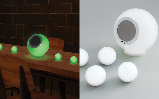 Eluma Lights Speaker System with 4 LED Balls to Set The Mood in Any Room