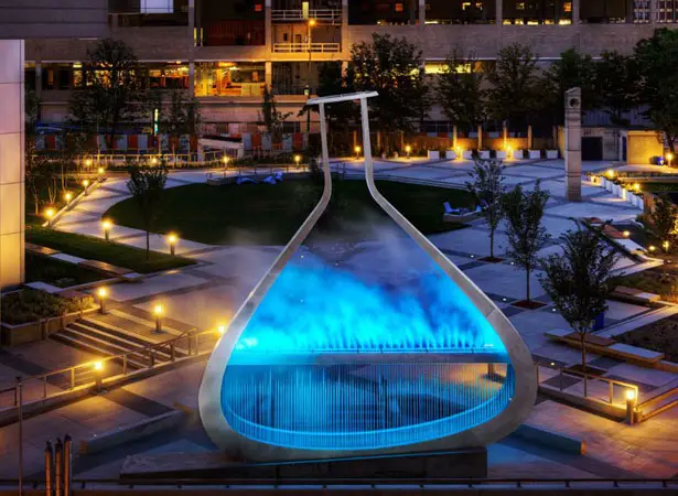 Emptyful Sculpture at the Millennium Library Plaza by Pechet Studio