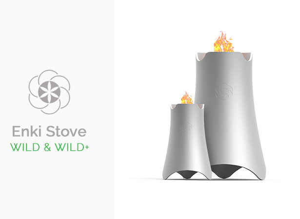 Enki Stove Wild : Portable Stove with High Power to Cook and Power Your Mobile Devices