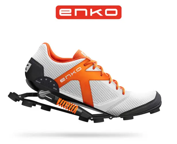 Enko Running Shoes Keep All Energy and Give It Back When You Lift Your Heel Off The Ground