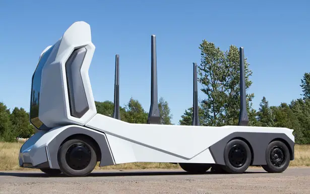 Enride T-log: Autonomous Electric Truck Designed Specially to Carry Logs