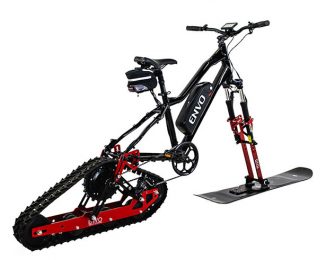 ENVO Electric SnowBike Kit Slides Smoothly on Slushy Snow Terrain