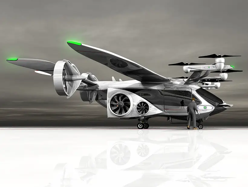 Futuristic eQO Limo Multipurpose Electric Aircraft by Oscar Viñals