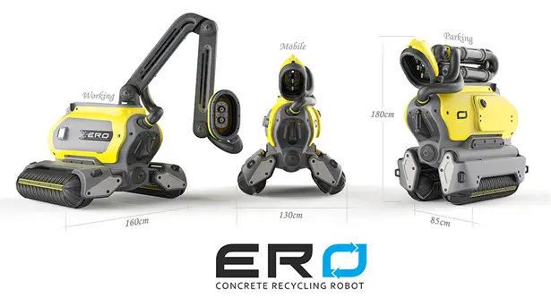ERO Concrete Recycling Robot by Omer Haciomeroglu