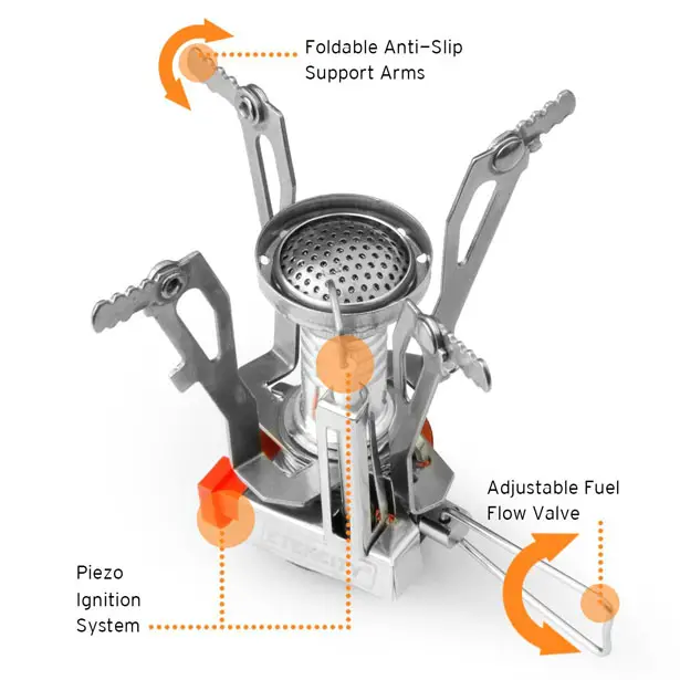 Etekcity Ultralight Portable Outdoor Backpacking Camping Stove with Piezo Ignition