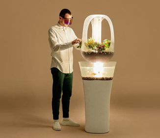 Eva – Modern Indoor Aquaponics Furniture Displays a Symbiotic Relationship Between Fish and Plants