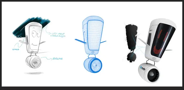 Exclamation Marky Flying Robot by Ronny Sauer and Form & Drang