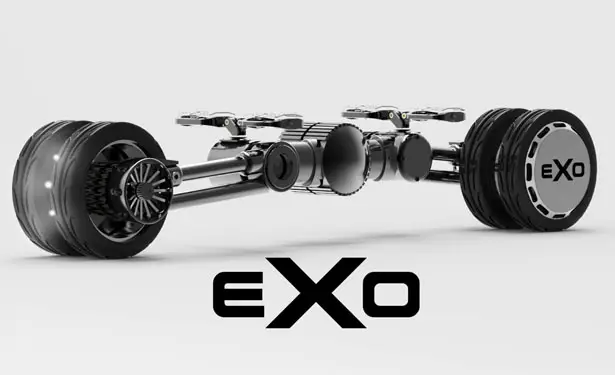 EXO - Exoskeletal E-Board by Fraser Leid