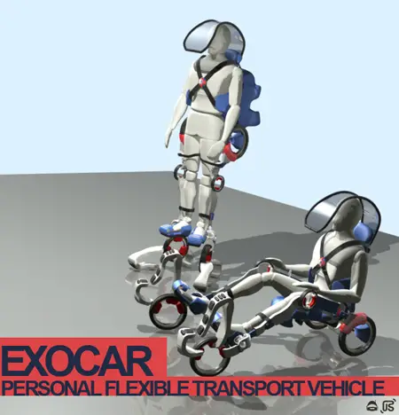 exocar personal flexible transport vehicle