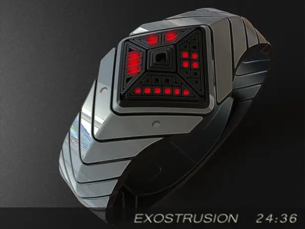 Exostrusion LED Watch Concept by Peter Fletcher